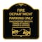 Signmission Fire Department Parking Unauthorized Vehicles Towed at Owner Expense with Graphic, BG-1818-24023 A-DES-BG-1818-24023 - alternate 1